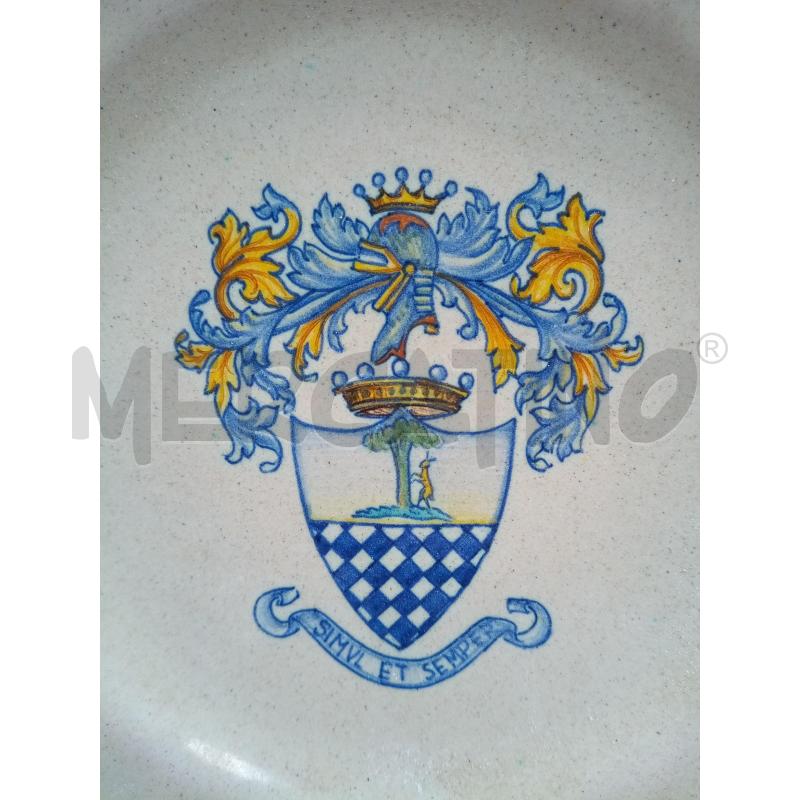 PIATTO CERAMICA GRAZIA DERUTA STEMMA ARALDICO | Mercatino dell'Usato Roma porta maggiore 2