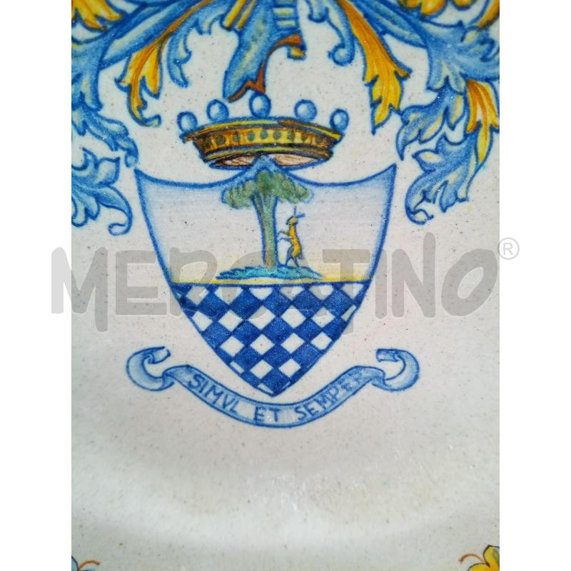 PIATTO CERAMICA GRAZIA DERUTA STEMMA ARALDICO | Mercatino dell'Usato Roma porta maggiore 3