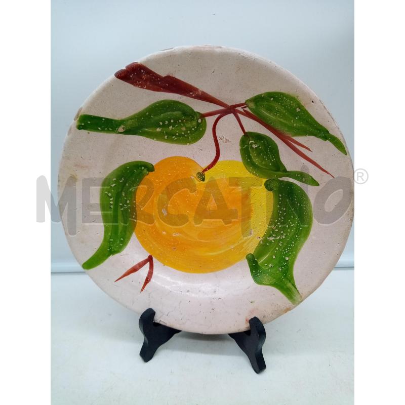 PIATTO CERAMICA PRIMI 800 FRUTTO GIALLO DIPINTO | Mercatino dell'Usato Roma porta maggiore 3