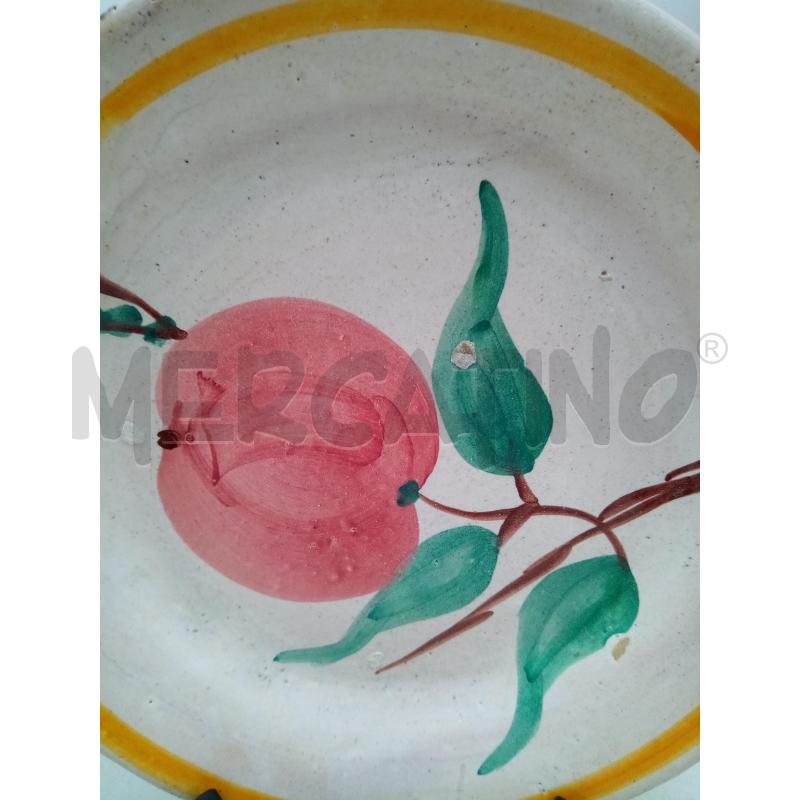 PIATTO CERAMICA PRIMI 800 MELA DIPINTA | Mercatino dell'Usato Roma porta maggiore 2