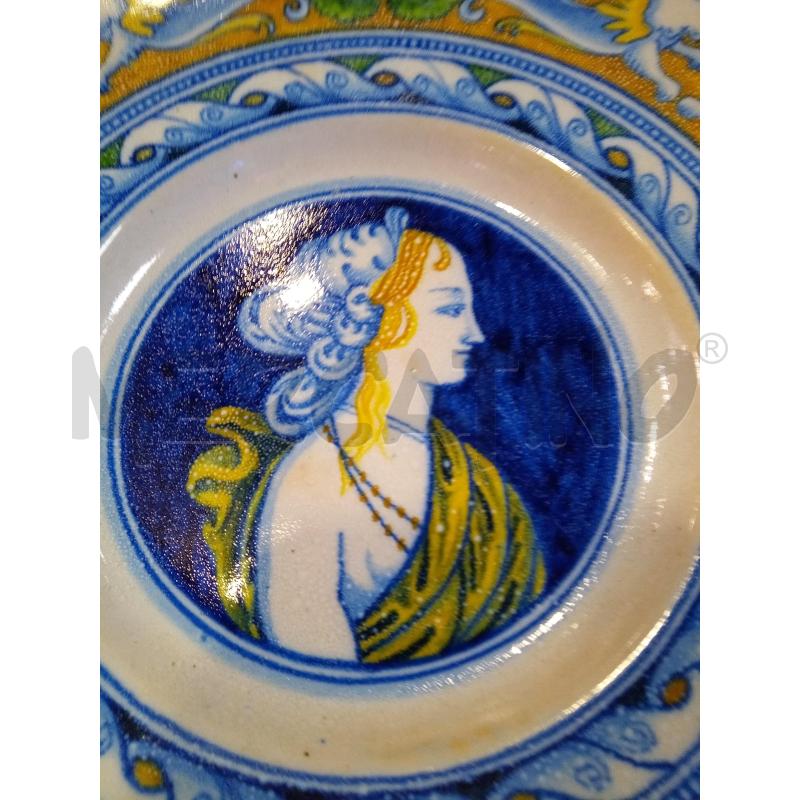 PIATTO CERAMICA PROFLIO DONNA GROTTESCHE DIPINTE | Mercatino dell'Usato Roma porta maggiore 3