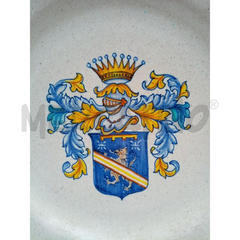 PIATTO MURO CERAMICA GRAZIA DERUTA STEMMA ARALDICO | Mercatino dell'Usato Roma porta maggiore 2