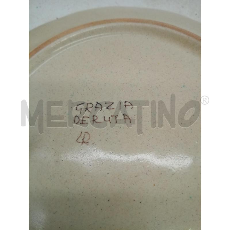 PIATTO MURO CERAMICA GRAZIA DERUTA STEMMA ARALDICO | Mercatino dell'Usato Roma porta maggiore 5