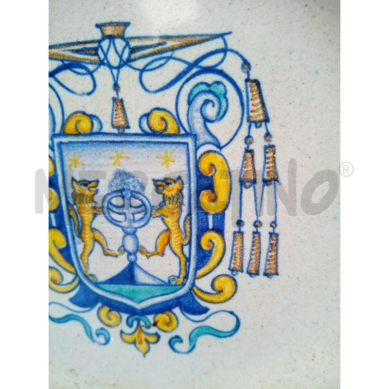 PIATTO MURO CERAMICA GRAZIA DERUTA STEMMA LEONI RAMPANTI | Mercatino dell'Usato Roma porta maggiore 3