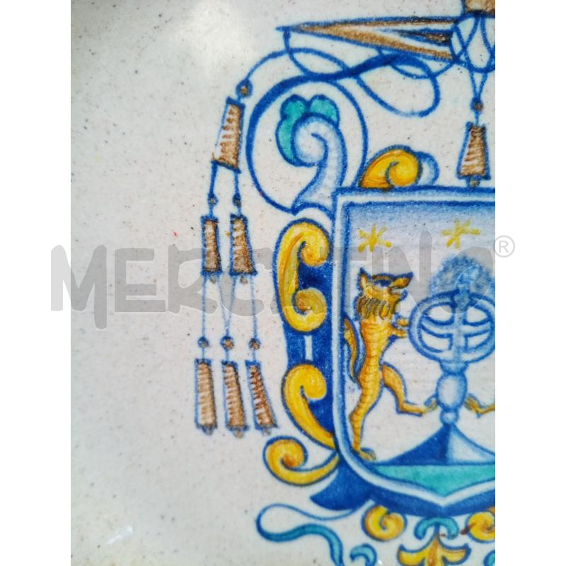 PIATTO MURO CERAMICA GRAZIA DERUTA STEMMA LEONI RAMPANTI | Mercatino dell'Usato Roma porta maggiore 4