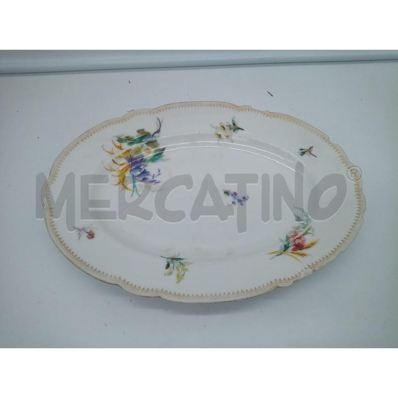 PIATTO OVALE PORC PITTORIA DI DOCCIA DECAL FIORI DIFETTI | Mercatino dell'Usato Roma porta maggiore 1
