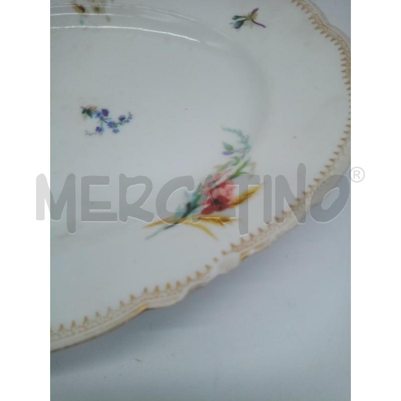 PIATTO OVALE PORC PITTORIA DI DOCCIA DECAL FIORI DIFETTI | Mercatino dell'Usato Roma porta maggiore 2