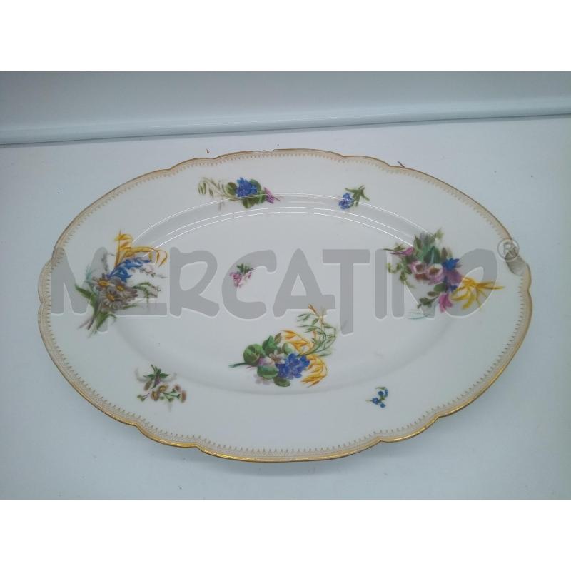 PIATTO OVALE PORC PITTORIA DI DOCCIA DECAL FIORI DIFETTI | Mercatino dell'Usato Roma porta maggiore 1