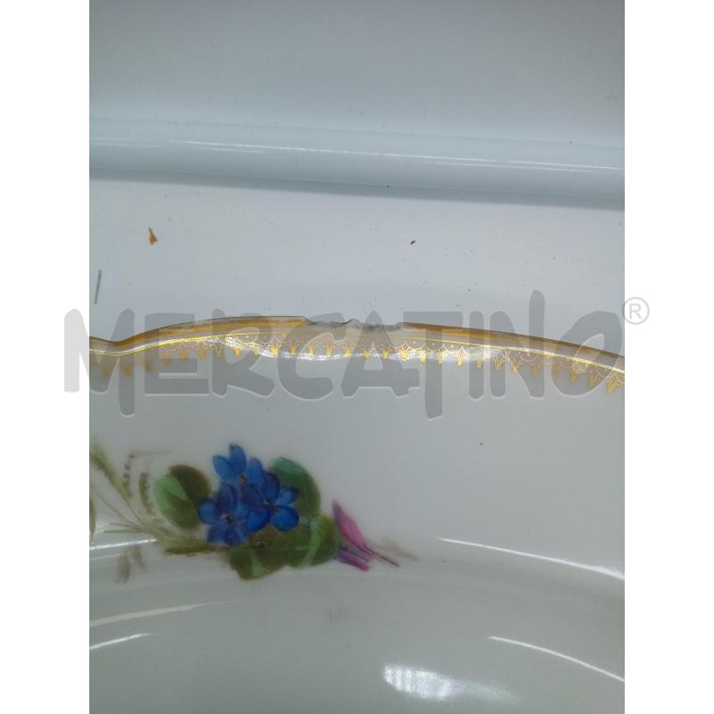 PIATTO OVALE PORC PITTORIA DI DOCCIA DECAL FIORI DIFETTI | Mercatino dell'Usato Roma porta maggiore 3