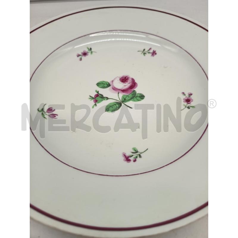 PIATTO PORC ANTICA VIENNA ROSE DIPINTE | Mercatino dell'Usato Roma porta maggiore 2