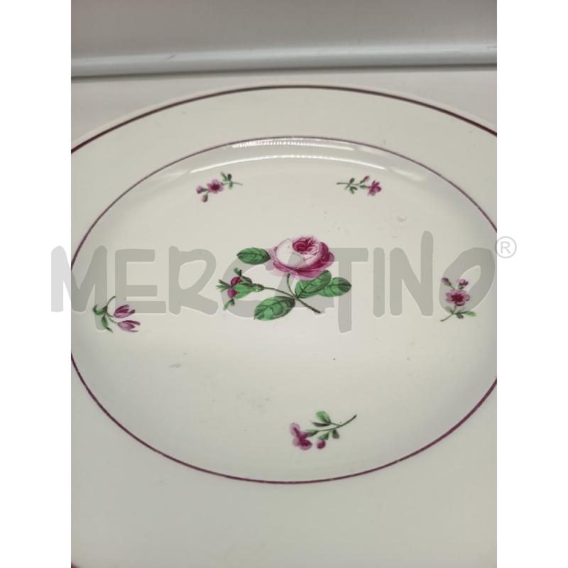 PIATTO PORC ANTICA VIENNA ROSE DIPINTE | Mercatino dell'Usato Roma porta maggiore 3