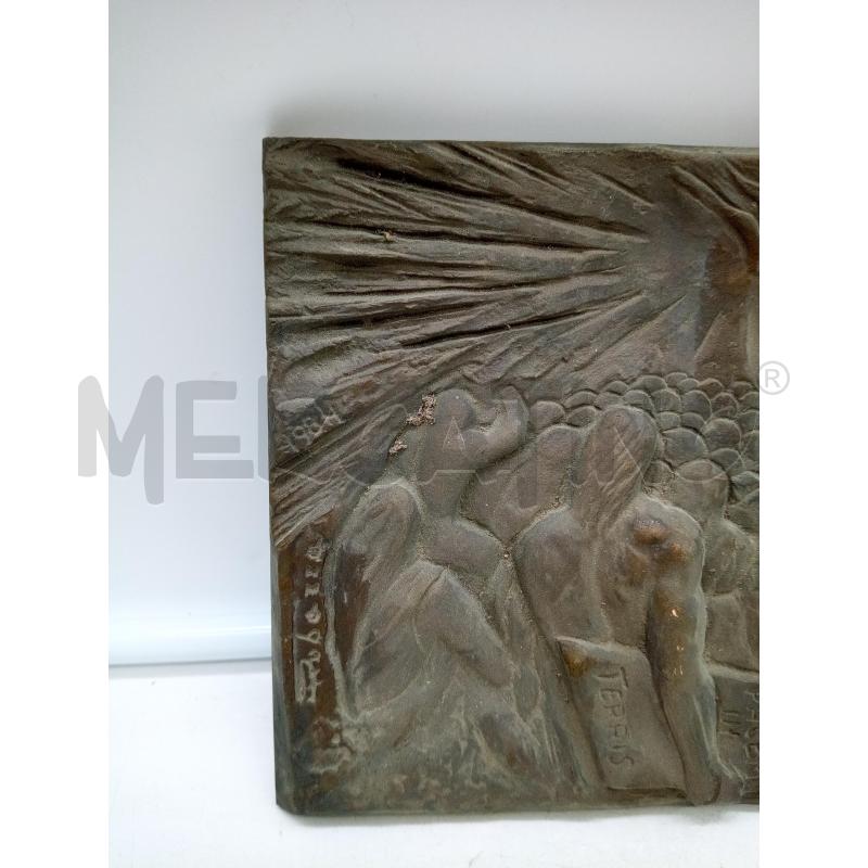 PLACCA BRONZO PACEM IN TERRIS | Mercatino dell'Usato Roma porta maggiore 2
