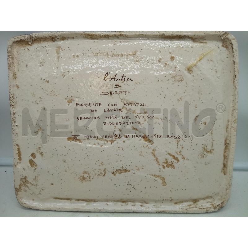 PLACCA CERAMICA ANTICA DERUTA APPARIZIONE MADONNA BOSCAIOLO | Mercatino dell'Usato Roma porta maggiore 3