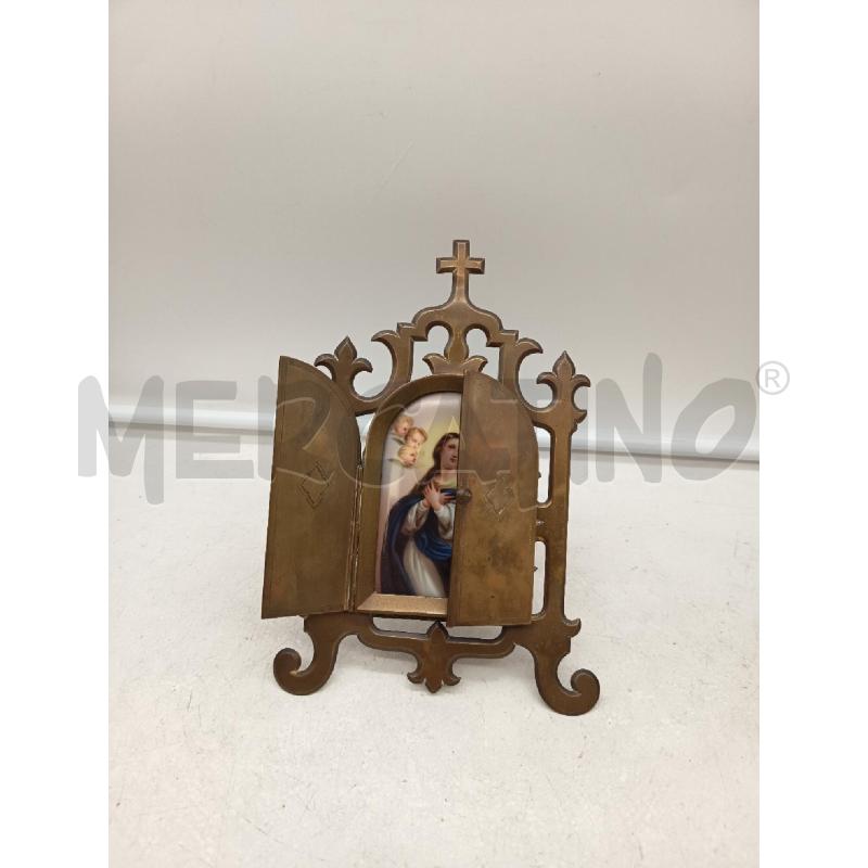 PLACCA PORCELLANA DIPINTA MADONNA CON IL BAMBINO  | Mercatino dell'Usato Roma porta maggiore 4