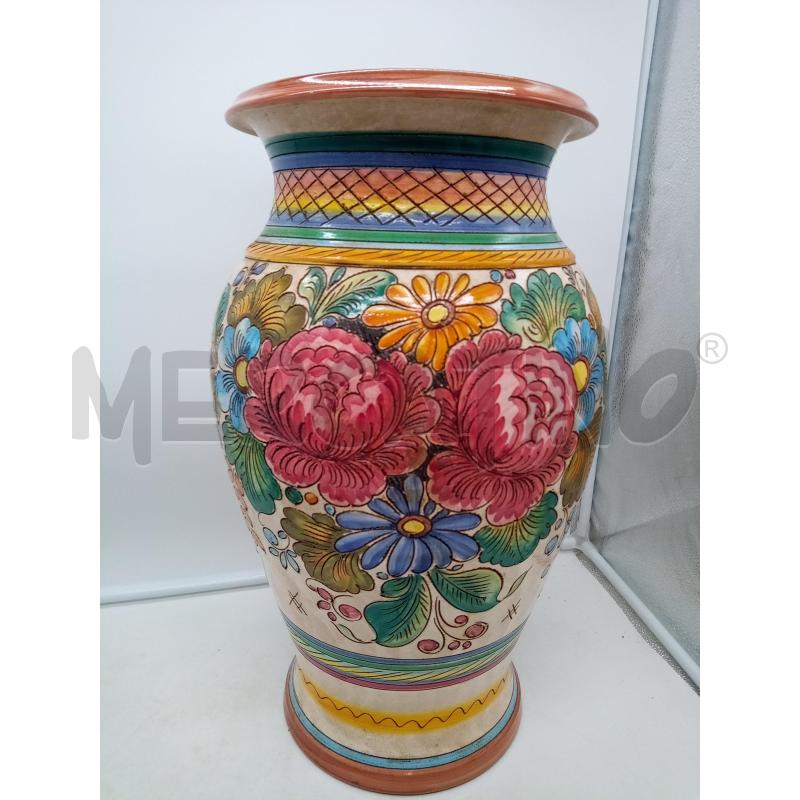 PORTA OMBRELLI CERAMICA DERUTA FIORI | Mercatino dell'Usato Roma porta maggiore 1