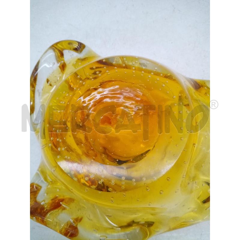 POSACENERE VETRO MURANO PULEGOSO AMBRATO   | Mercatino dell'Usato Roma porta maggiore 4