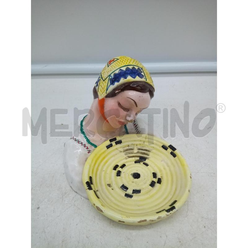 POSA CENERE CERAMICA SARDA DONNA DESULO ANNI 40 | Mercatino dell'Usato Roma porta maggiore 1