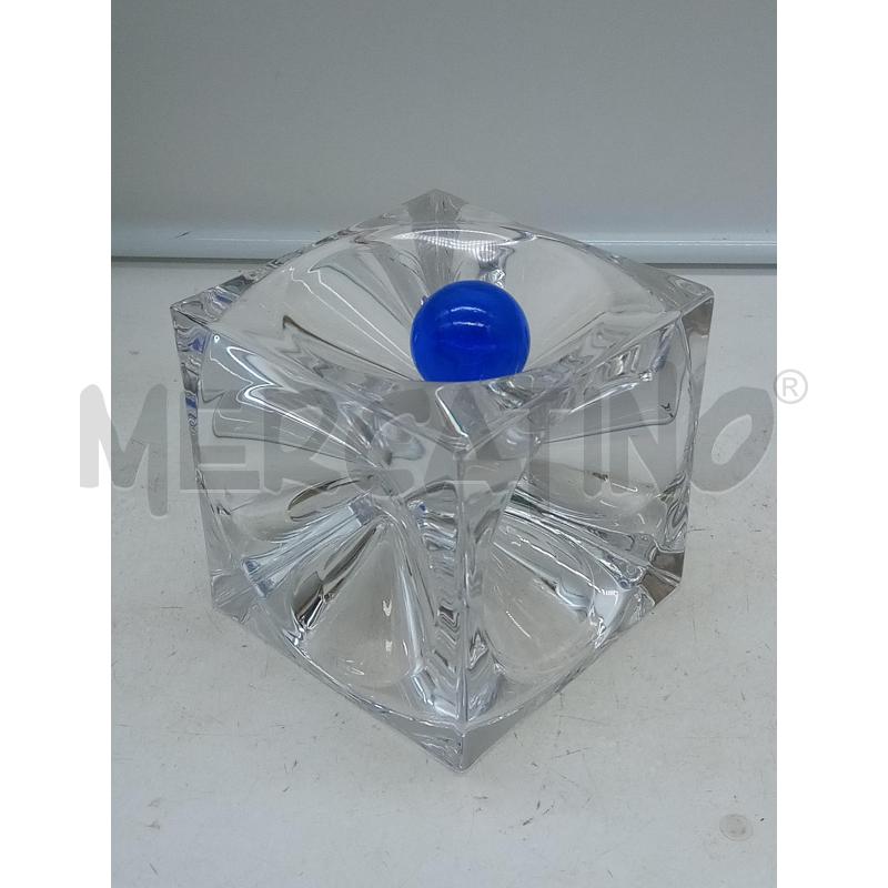 POSA CENERE DESIGN CRISTALLO DAUM CUBO SFERA BLU | Mercatino dell'Usato Roma porta maggiore 4
