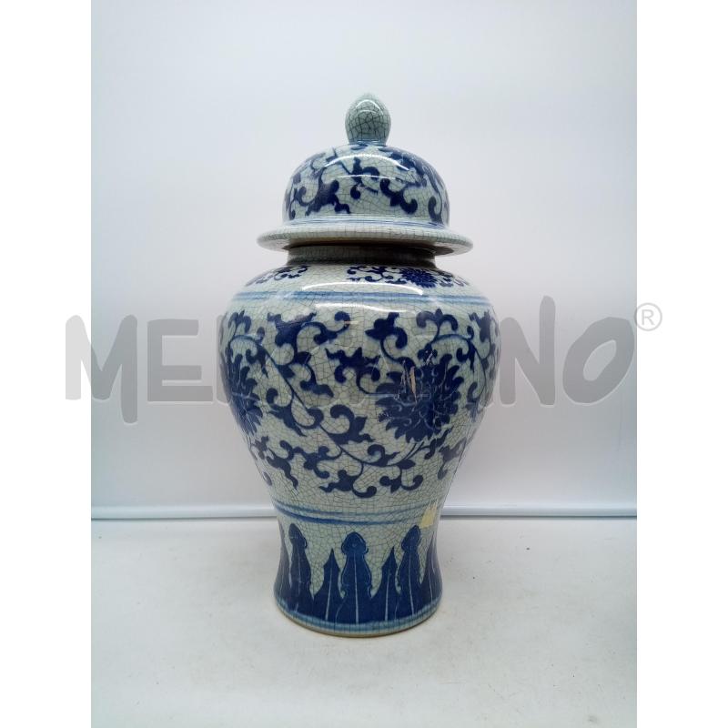 POTICHE CERAMICA CHINA DECORO BLU  | Mercatino dell'Usato Roma porta maggiore 1