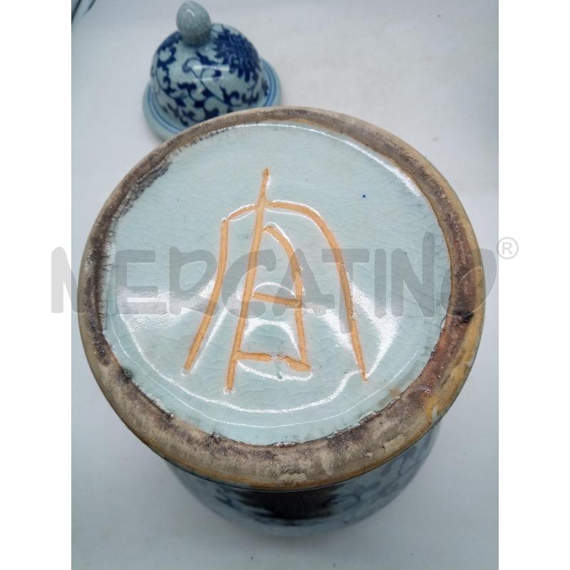 POTICHE CERAMICA CHINA DECORO BLU  | Mercatino dell'Usato Roma porta maggiore 3