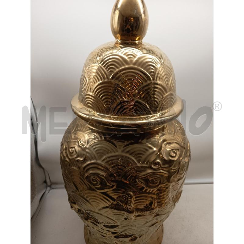 POTICHE VASO GRANDE PORC DECO ORIENTALE RILIEVI DRAGONE FRA NUVOLE | Mercatino dell'Usato Roma porta maggiore 3