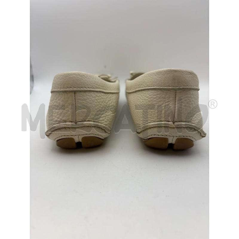 PRADA MOCASSINI DONNA BIANCHI PELLE LOGO GOLD FIOCCO | Mercatino dell'Usato Roma porta maggiore 4