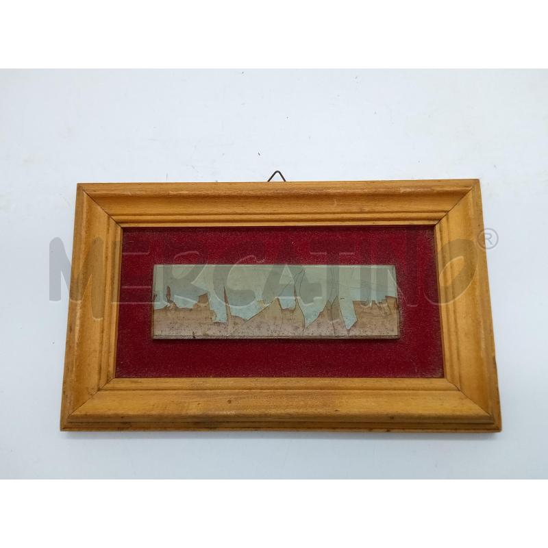 QUADRETTO PIETRA PAESINA FONDO ROSSO | Mercatino dell'Usato Roma porta maggiore 1