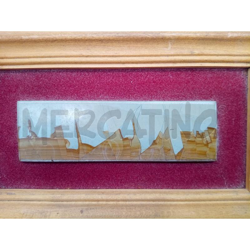 QUADRETTO PIETRA PAESINA FONDO ROSSO | Mercatino dell'Usato Roma porta maggiore 2