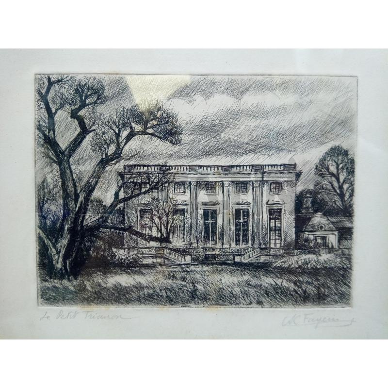 QUADRO ACQUAFORTE LES PETIT TRIANON  | Mercatino dell'Usato Roma porta maggiore 2