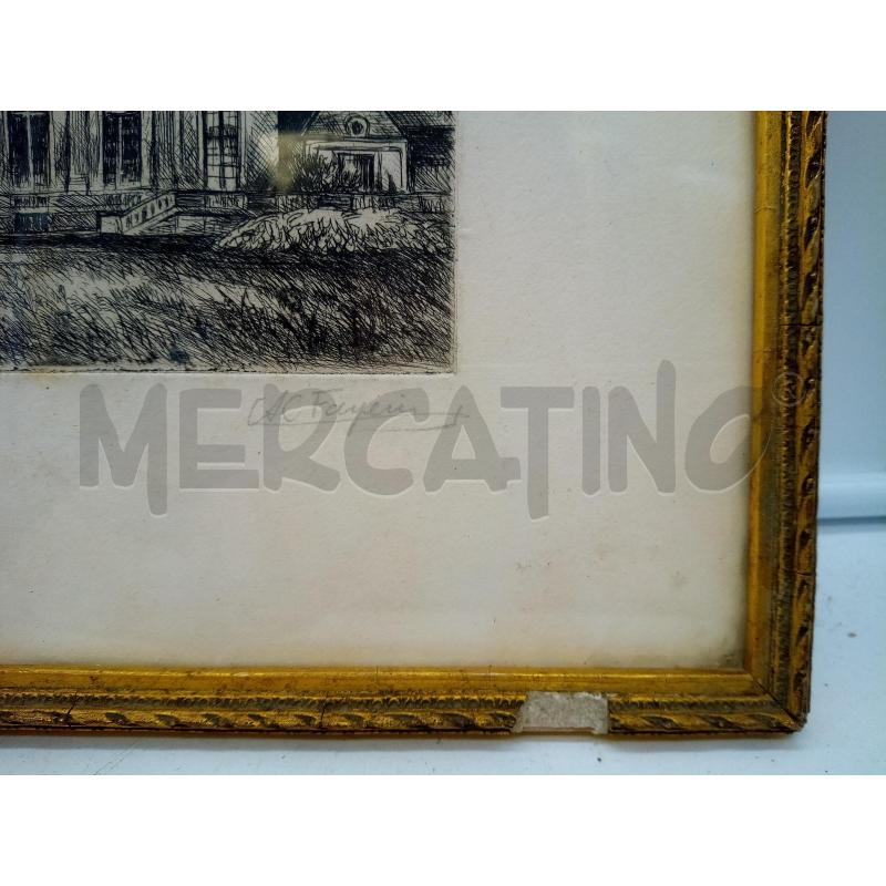 QUADRO ACQUAFORTE LES PETIT TRIANON  | Mercatino dell'Usato Roma porta maggiore 3