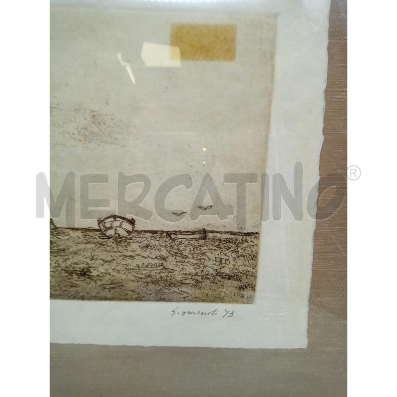 QUADRO ACQUAFORTE MARINA  | Mercatino dell'Usato Roma porta maggiore 2