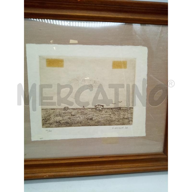 QUADRO ACQUAFORTE MARINA  | Mercatino dell'Usato Roma porta maggiore 3