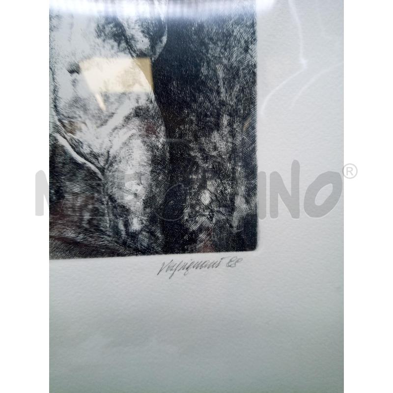 QUADRO ACQUAFORTE NUDO RAGAZZINA  | Mercatino dell'Usato Roma porta maggiore 2