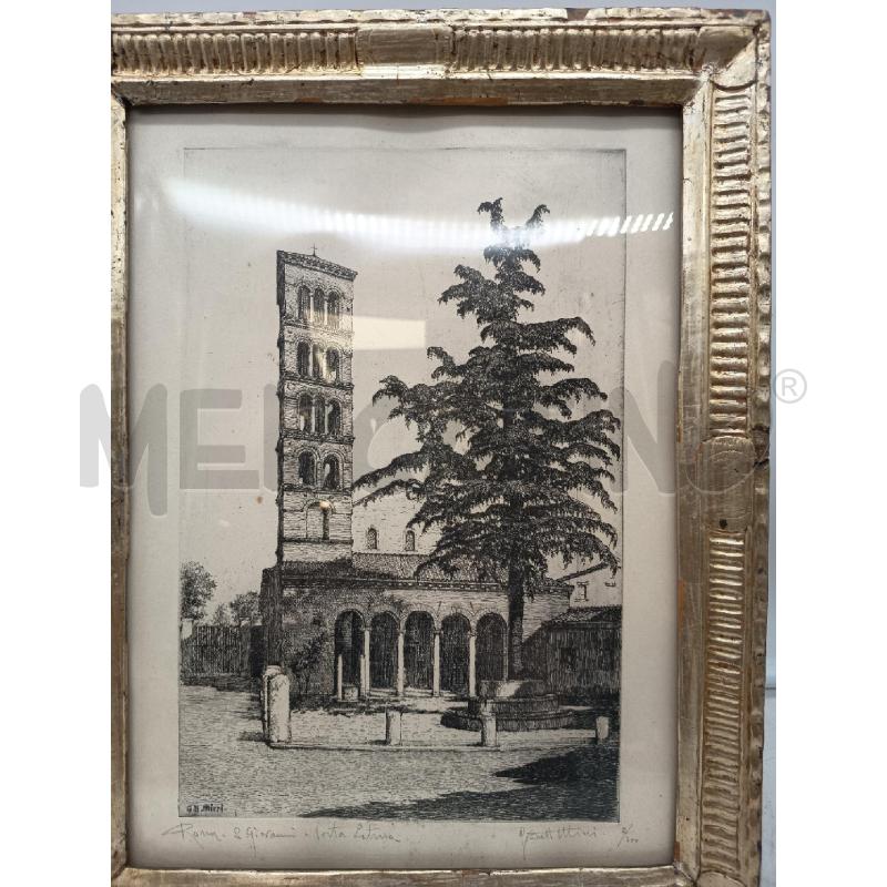 QUADRO ACQUAFORTE SCORCIO SAN GIOVANNI PORTA LATINA  | Mercatino dell'Usato Roma porta maggiore 2