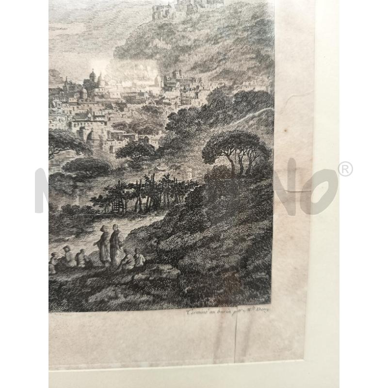QUADRO ACQUAFORTE VEDUTA DI NAPOLI DA CAPO DI MONTE  | Mercatino dell'Usato Roma porta maggiore 2