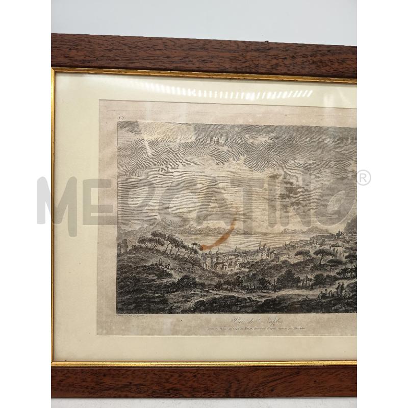 QUADRO ACQUAFORTE VEDUTA DI NAPOLI DA CAPO DI MONTE  | Mercatino dell'Usato Roma porta maggiore 4