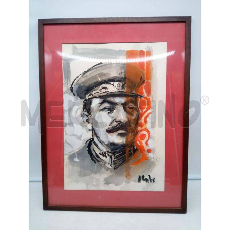 QUADRO ACQUERELLI VOLTO STALIN | Mercatino dell'Usato Roma porta maggiore 1