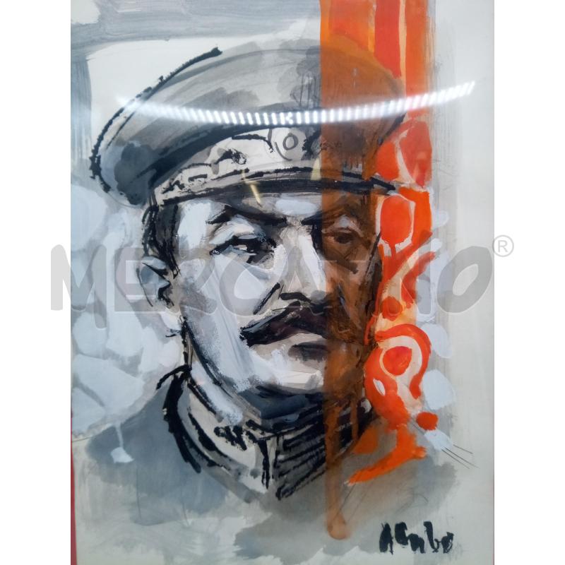 QUADRO ACQUERELLI VOLTO STALIN | Mercatino dell'Usato Roma porta maggiore 3