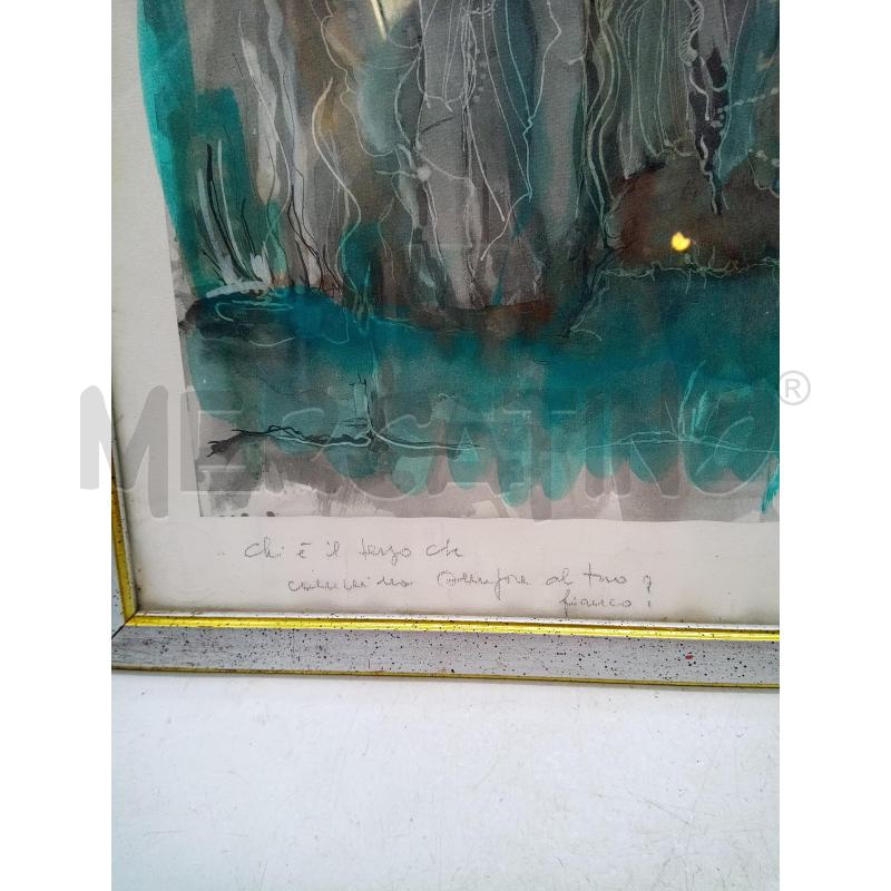 QUADRO ACQUERELLO NINFE DEL LAGO | Mercatino dell'Usato Roma porta maggiore 3