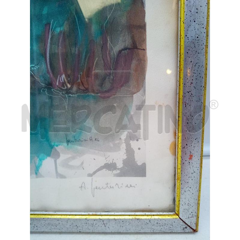 QUADRO ACQUERELLO NINFE DEL LAGO | Mercatino dell'Usato Roma porta maggiore 4