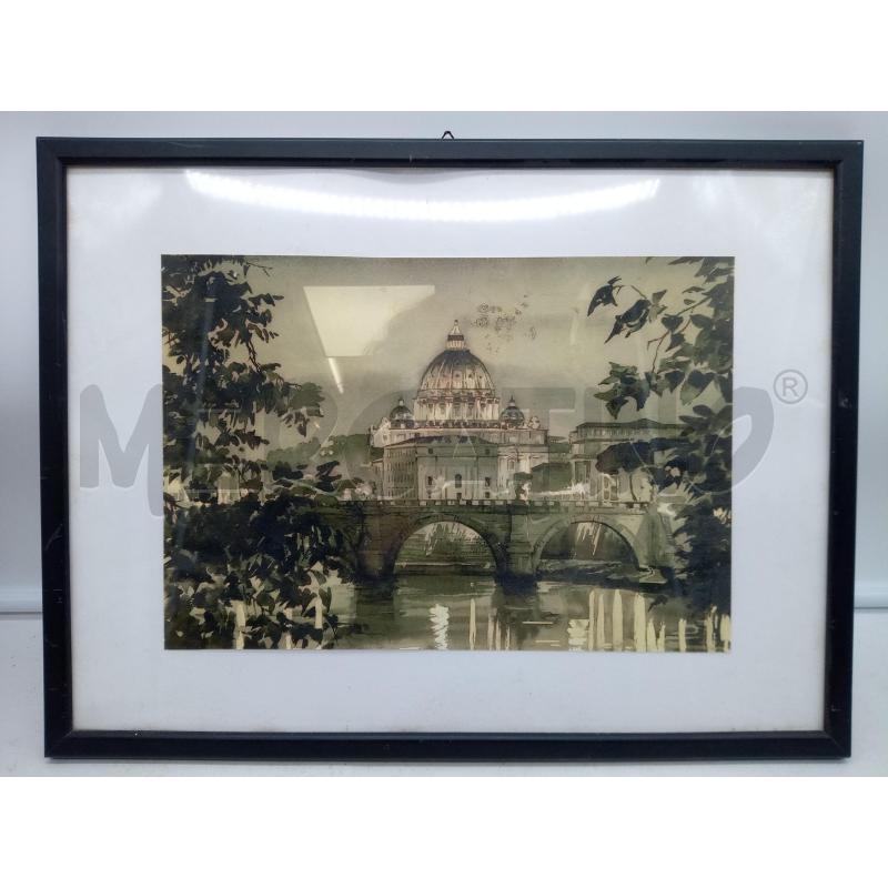 QUADRO ACQUERELLO VEDUTA ROMA | Mercatino dell'Usato Roma porta maggiore 1