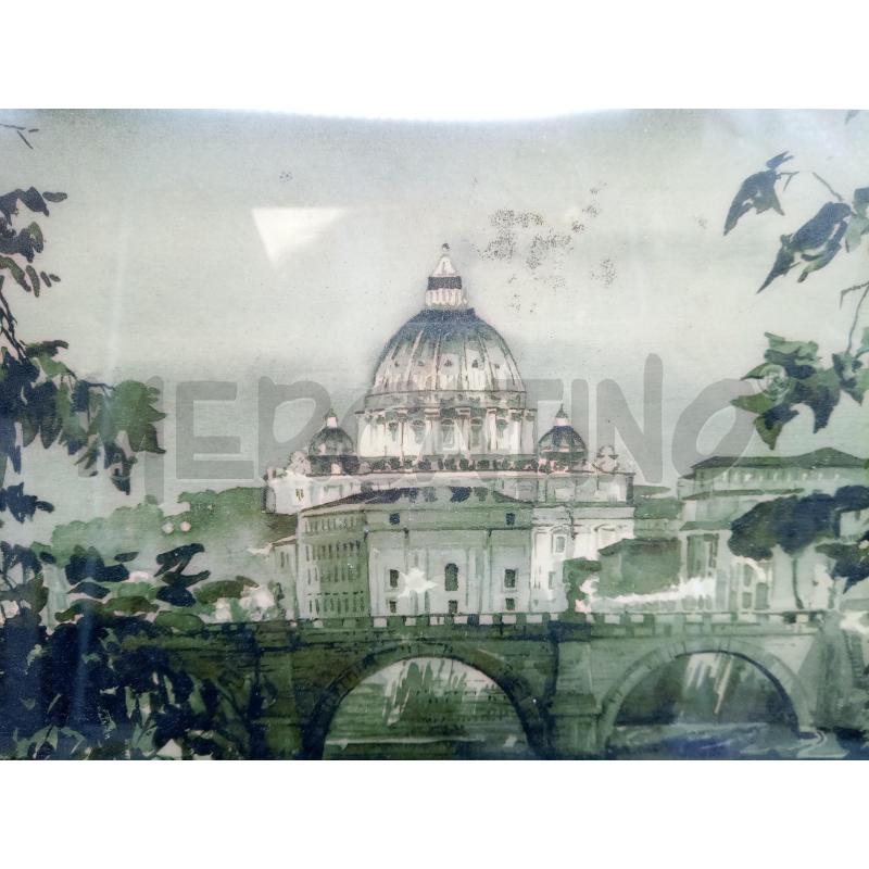 QUADRO ACQUERELLO VEDUTA ROMA | Mercatino dell'Usato Roma porta maggiore 3