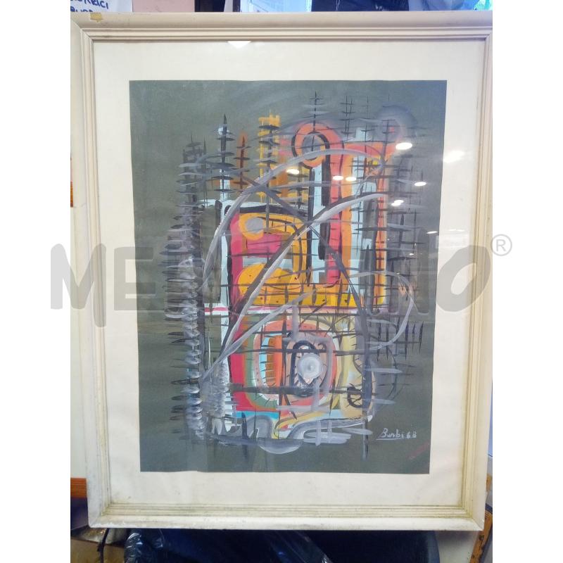 QUADRO ACRILICI SU CARTA ASTRATTO | Mercatino dell'Usato Roma porta maggiore 1
