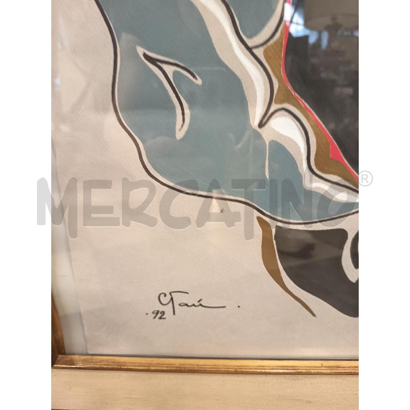 QUADRO ACRILICI SU CARTA FORME ASTRATTE | Mercatino dell'Usato Roma porta maggiore 4