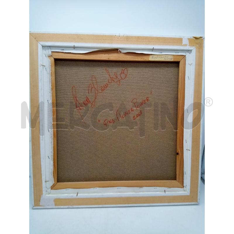 QUADRO ACRILICO SU TELA GINA FLOWER POWER  | Mercatino dell'Usato Roma porta maggiore 4