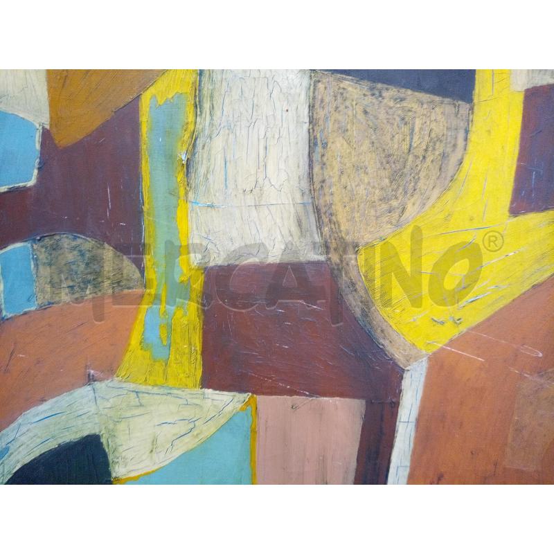 QUADRO ASTRATTO GEOMETRIE TONI OCRA GIALLO | Mercatino dell'Usato Roma porta maggiore 2