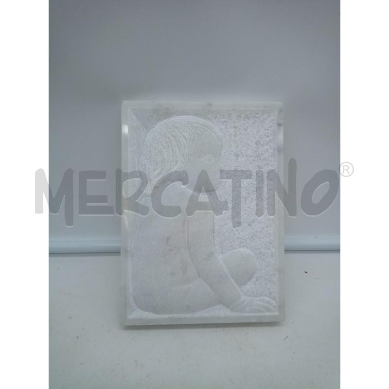 QUADRO BASSORIL MARMO BIMBO SEDUTO  | Mercatino dell'Usato Roma porta maggiore 1
