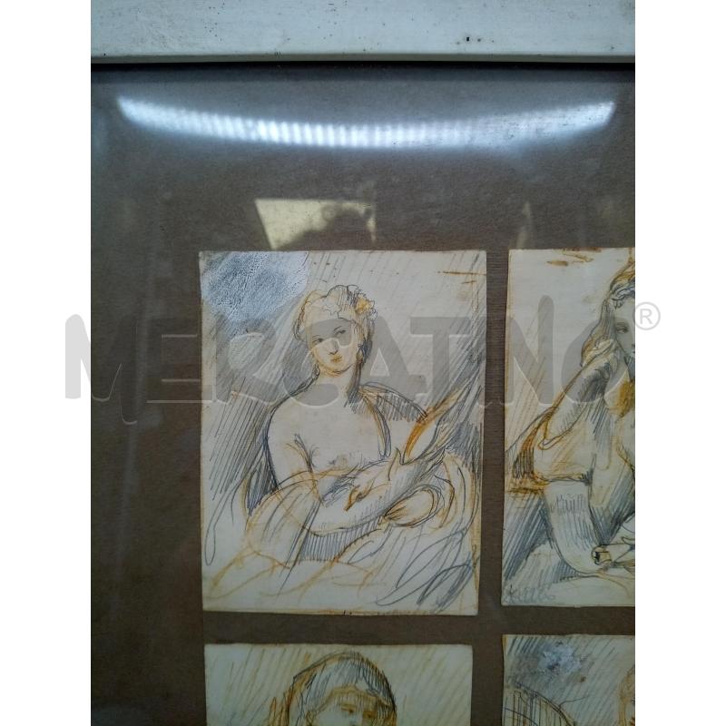 QUADRO BOZZETTI FIGURE FEMMINILI | Mercatino dell'Usato Roma porta maggiore 4