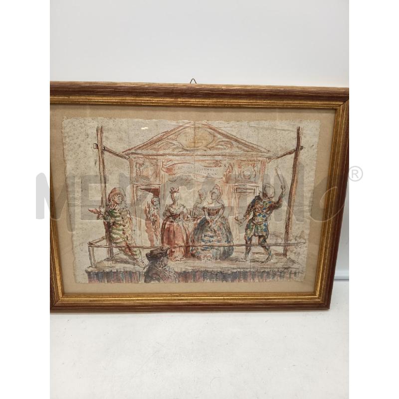 QUADRO BOZZETTO CARNEVALE DI VENEZIA  | Mercatino dell'Usato Roma porta maggiore 1