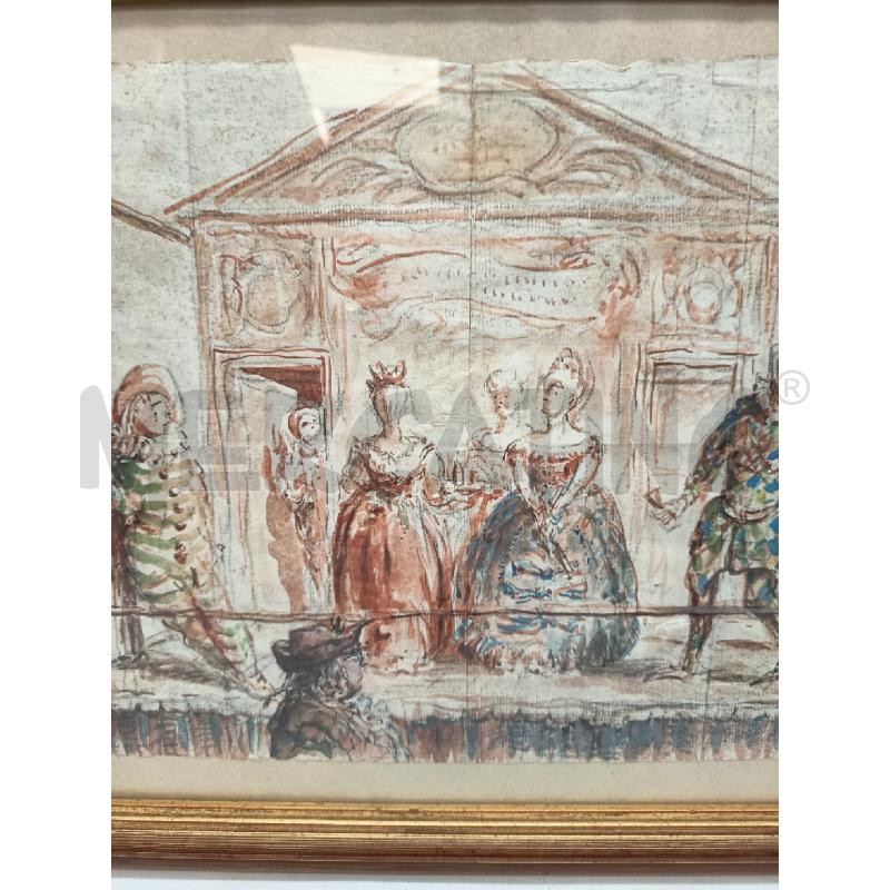 QUADRO BOZZETTO CARNEVALE DI VENEZIA  | Mercatino dell'Usato Roma porta maggiore 2